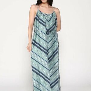 Banana Republic Factory Blue and White Striped Maxi Dress